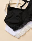 Cross-back Nursing Bra (2-pack - White & Black)