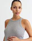 Ribbed Pregnancy Tanks (2-pack Grey & White)
