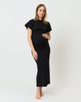 Ribbed Shortsleeve Pregnancy Dress