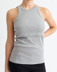 Ribbed Nursing Tanks (2-pack Grey & White)