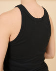 Ribbed Pregnancy Tank (Black/White/Grey Melange/Chocolate Brown)