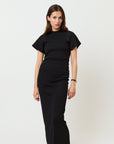 Ribbed Shortsleeve Nursing Dress
