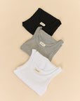 Ribbed Pregnancy Tank (Black/White/Grey Melange/Chocolate Brown)