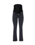 Washed Black straight leg cut maternity denim with belly band