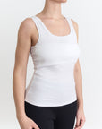 Ribbed Square Neck Nursing Tank