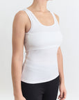 Ribbed Square Neck Nursing Tank