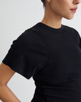 Ribbed Pregnancy Short Sleeve (Black/White)