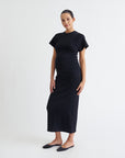 Ribbed Shortsleeve Pregnancy Dress
