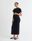Ribbed Shortsleeve Pregnancy Dress