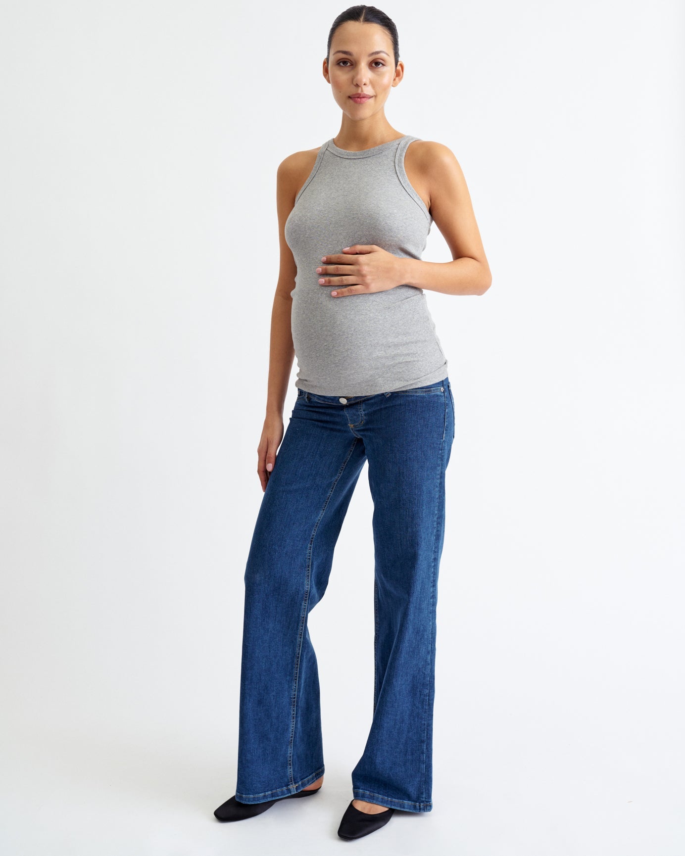 03 Wide Fit - Washed Blue Maternity Jeans – Ilouity