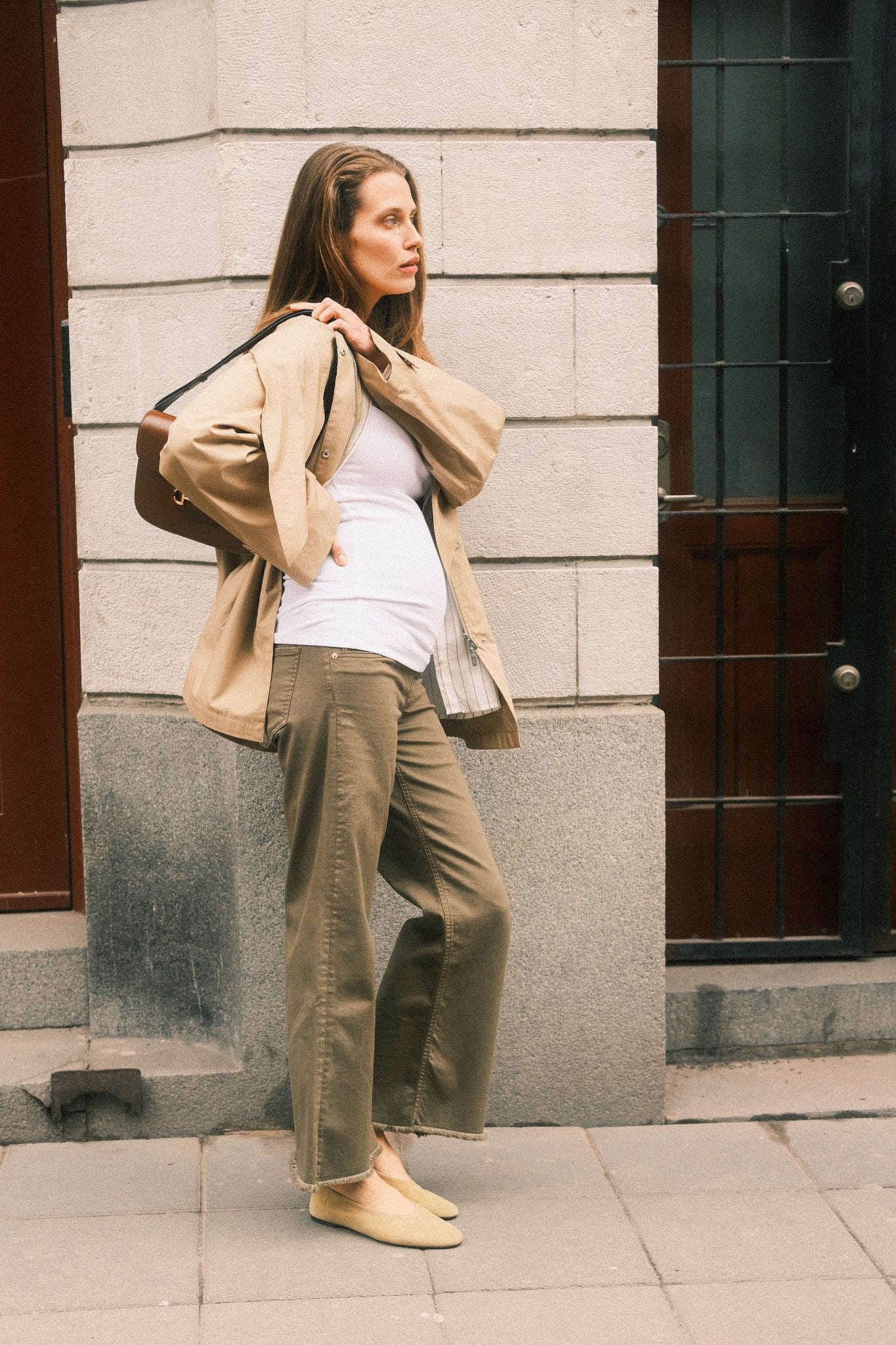 03 Wide Raw Hem - Army Green - Ilouity
