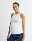 Ribbed Pregnancy Tanks (2-pack Black & White)