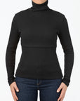 Ribbed Nursing Turtleneck Long Sleeve Knit