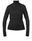 Ribbed Nursing Turtleneck Long Sleeve Knit