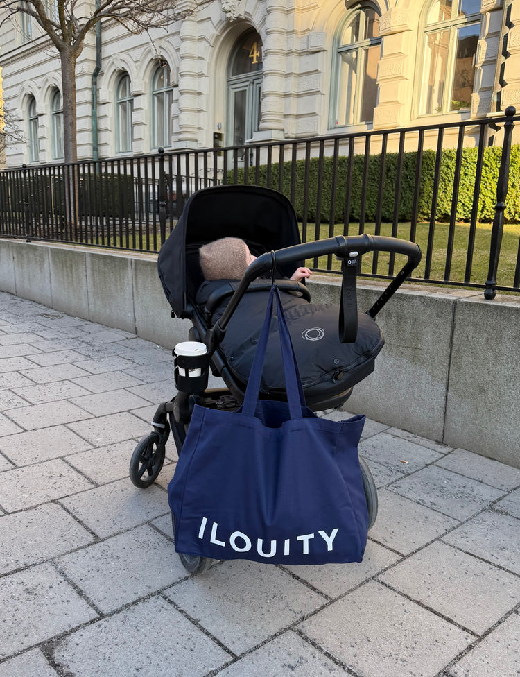 The Ultimate Shopper Tote on stroller - Ilouity