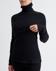 Ribbed Nursing Turtleneck Long Sleeve Knit
