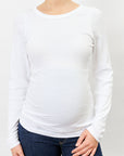 Ribbed Pregnancy Long Sleeve (Black/White)