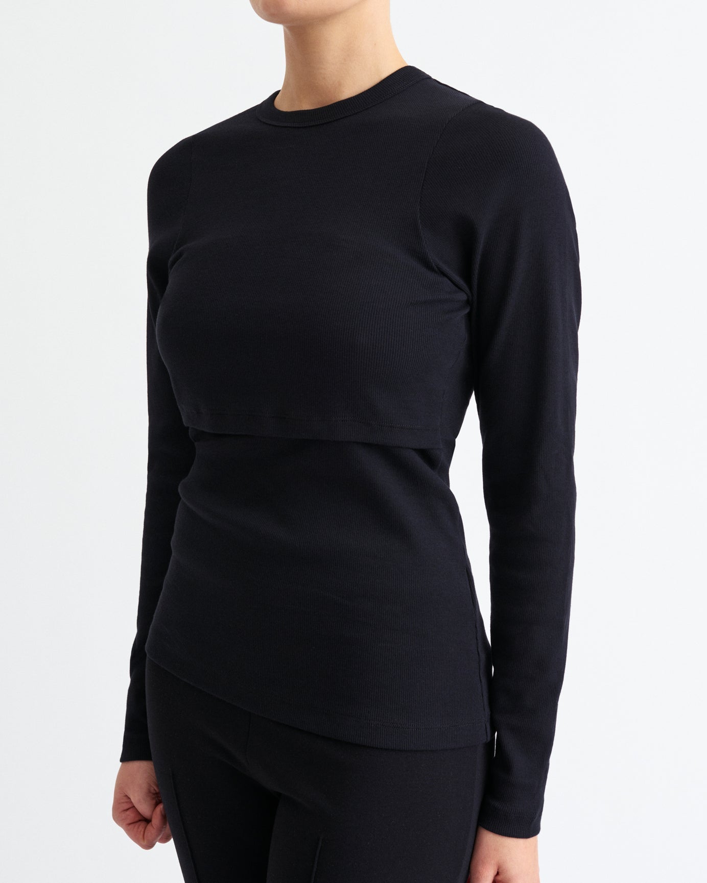 Ribbed Nursing Long Sleeve - Ilouity