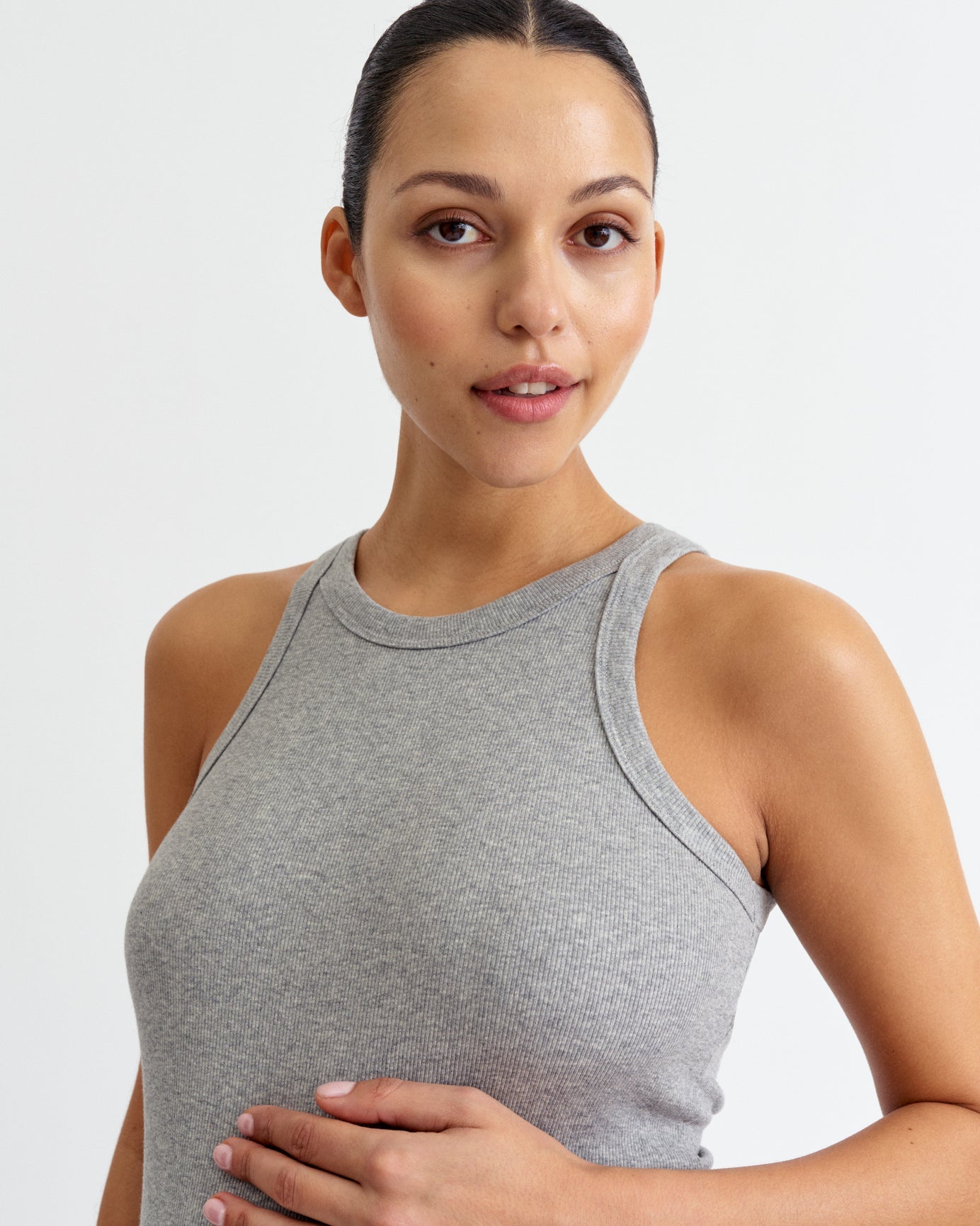 Ribbed Pregnancy Tanks (2 - pack Grey & White) - Ilouity