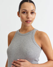 Ribbed Pregnancy Tanks (2 - pack Grey & White) - Ilouity