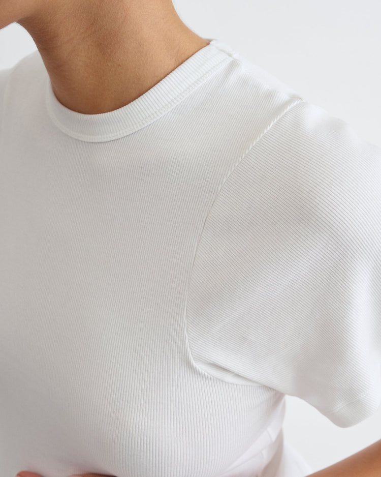 Ribbed Short Sleeve (Black/White) - Ilouity