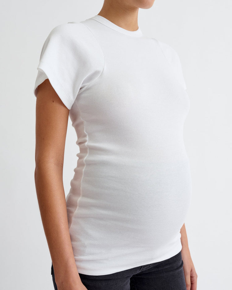 Ribbed Short Sleeve (Black/White) - Ilouity